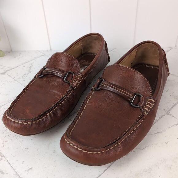 Men\'s Johnston & Murphy Driving Moccasins Size 8M Brown Leather Bit Loafers main image 14